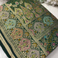 Green Designer Woven Saree with Floral Paisley Motifs & Rich Border
