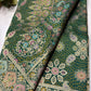 Green Designer Woven Saree with Floral Paisley Motifs & Rich Border