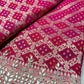 Rani Designer Woven Saree with Heavy Zari Work Border & Floral Motifs