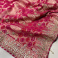 Rani Designer Woven Saree with Heavy Zari Work Border & Floral Motifs