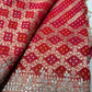 Red Designer Woven Saree with Heavy Zari Work Border & Floral Motifs