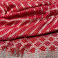 Red Designer Woven Saree with Heavy Zari Work Border & Floral Motifs