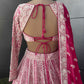 Embroidered Party Wear Lehenga with Contrast Dupatta