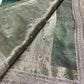 Green Designer Saree with Elephant Lotus Embroidery & Rich Zari Border