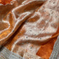 Orange Designer Saree with Elephant Embroidery & Rich Zari Border