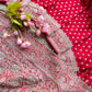Red Designer Saree with Heavy Silver Zari Embroidery & Buti Work