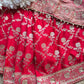 Designer Saree with Silver Zari Floral Jaal Work & Embroidered Border
