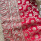 Designer Saree with Heavy Silver Zari Floral Work & Embellished Border