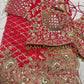 Luxury Red Bridal Saree with Heavy Zari Embroidery & Designer Blouse