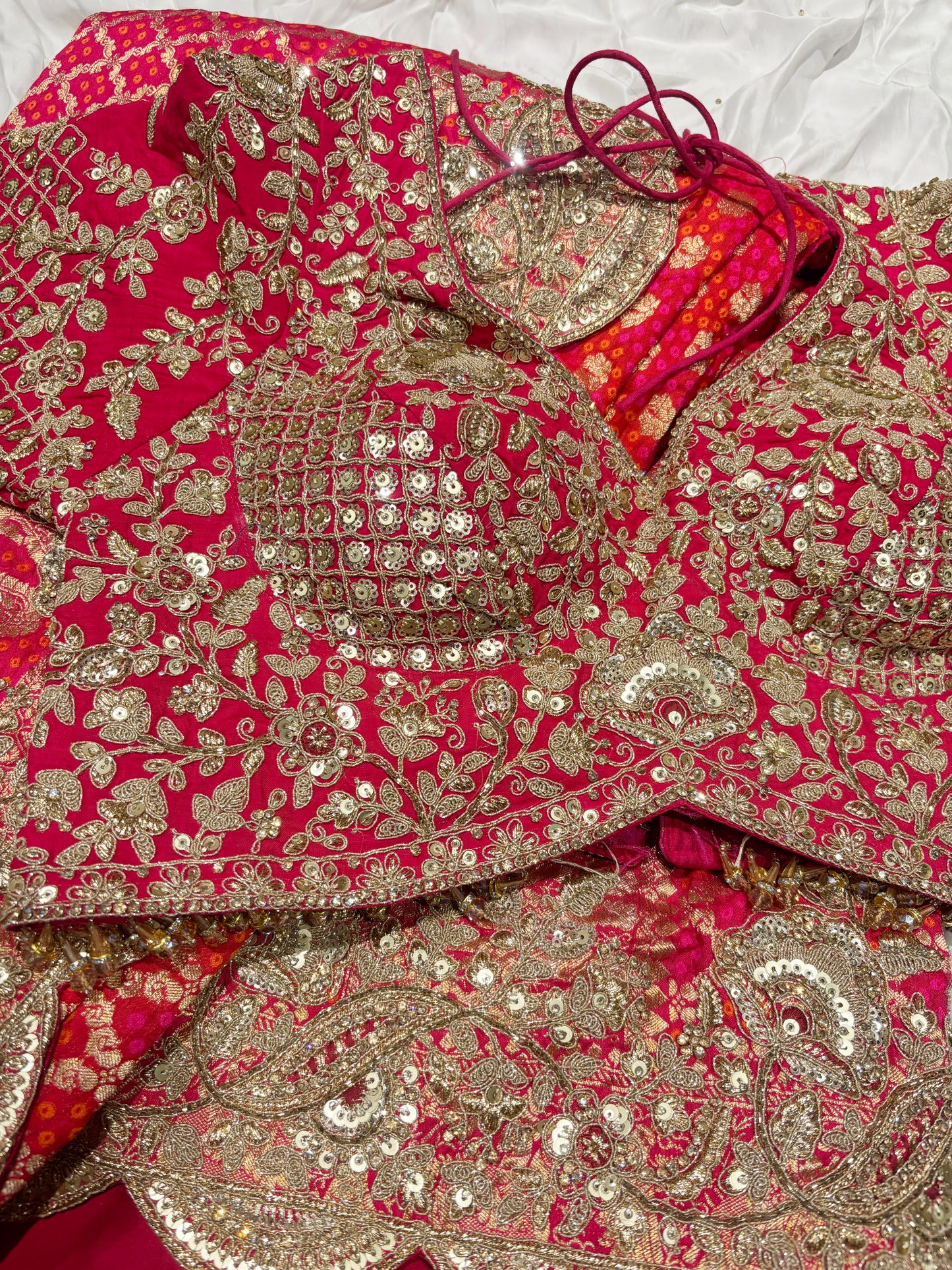 Luxury Red Bridal Saree with Heavy Zari Embroidery & Designer Blouse