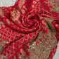 Luxury Red Bridal Saree with Heavy Zari Embroidery & Designer Blouse