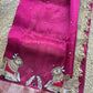 Rani Saree with Pure Banarasi Tissue Pichwai Motif & Zari Border