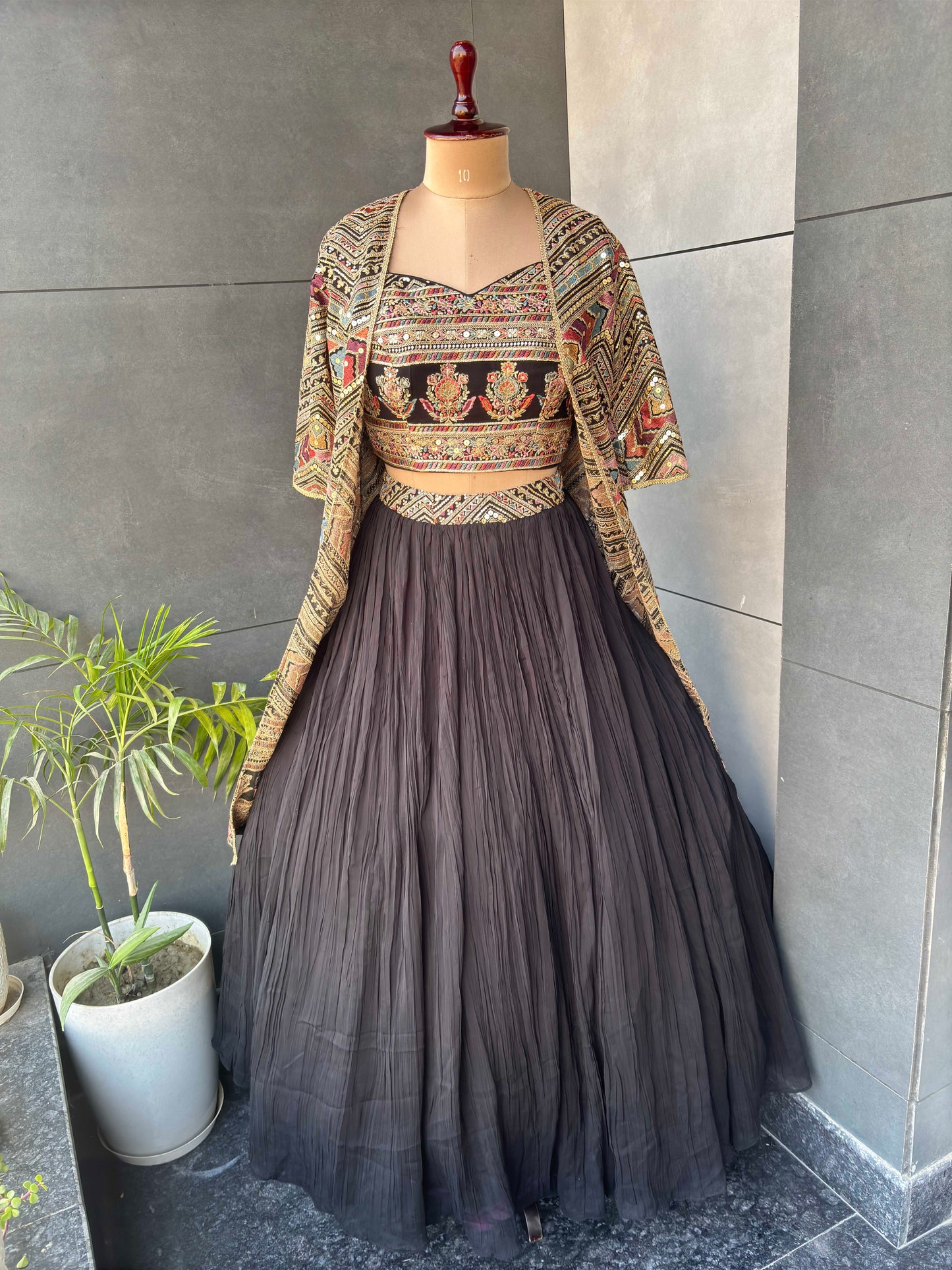 Jacket Sabhya Style Georgette Lehenga