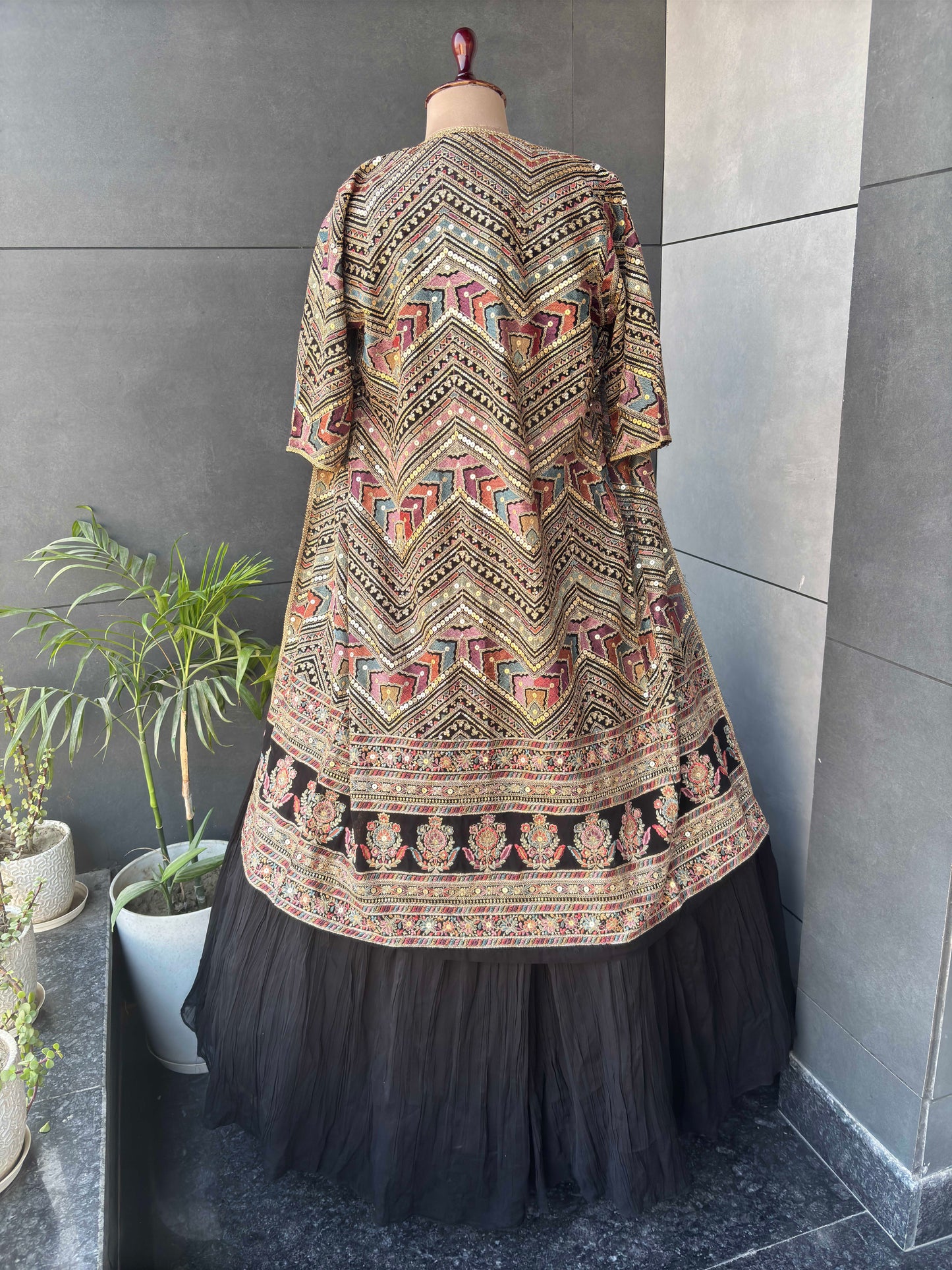 Jacket Sabhya Style Georgette Lehenga