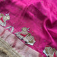 Rani Saree with Pure Banarasi Tissue Pichwai Motif & Zari Border