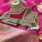Rani Saree with Pure Banarasi Tissue Pichwai Motif & Zari Border