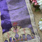Purple Saree with Pure Banarasi Tissue Nandi Motif & Rich Zari Border