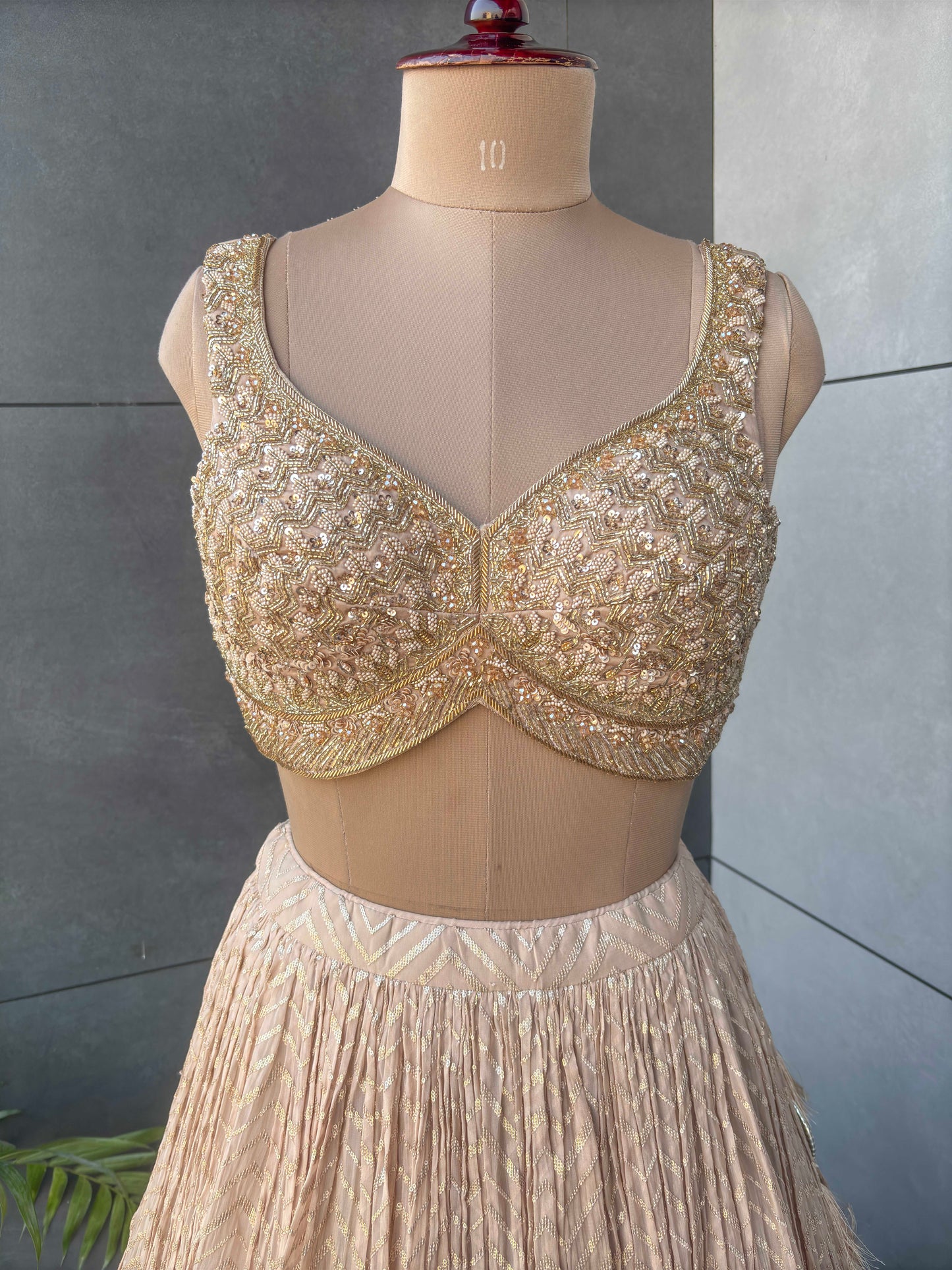 Pure Georgette Sequins and Handwork Lehenga