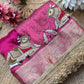 Rani Saree with Pure Banarasi Tissue Pichwai Motif & Zari Border