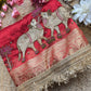 Red Saree with Pure Banarasi Tissue Nandi Motif & Rich Zari Border