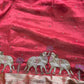 Red Saree with Pure Banarasi Tissue Nandi Motif & Rich Zari Border