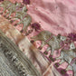 Blush Pink Saree with Pure Banarasi Tissue Nandi Motif & Zari Border