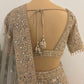 Grand Bridal Golden Lehenga with Sequins, Pearl & Miror Work