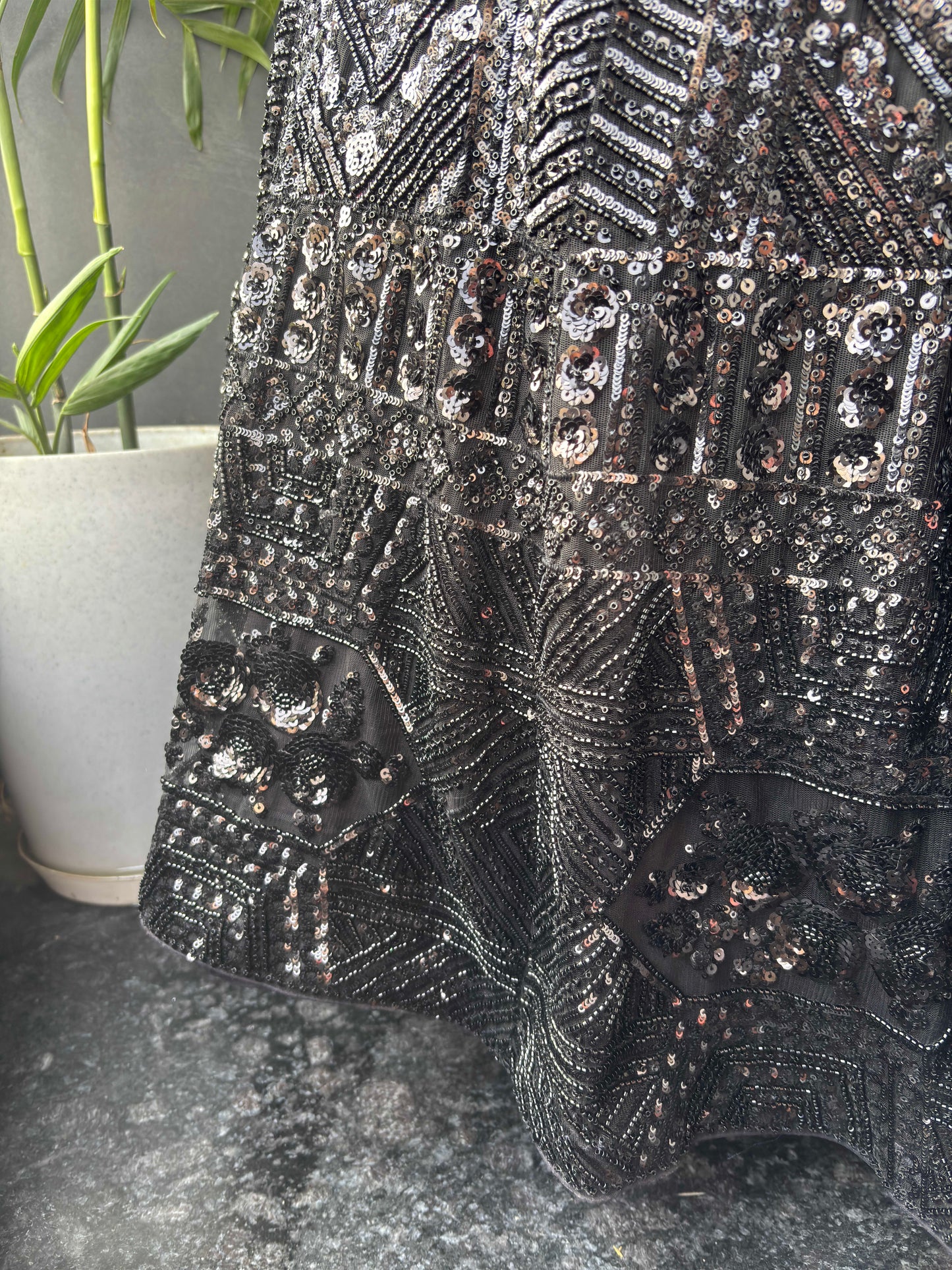 Black Fabulous Handwork Lehenga