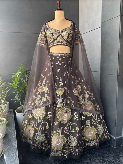 Gota Patti and Leather Work Lehenga