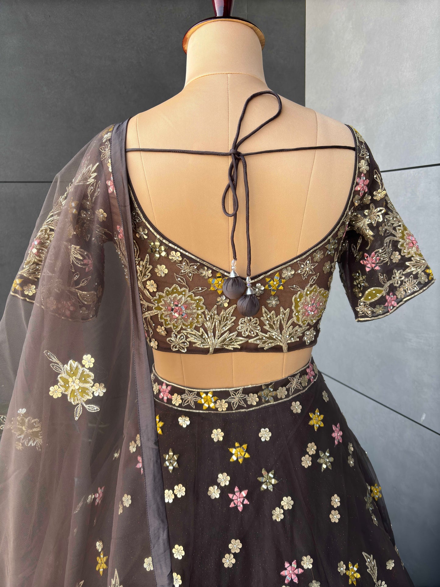 Gota Patti and Leather Work Lehenga