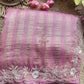 Pink Designer Saree with Embellished Border & Sequin Detailing