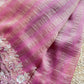 Pink Designer Saree with Embellished Border & Sequin Detailing