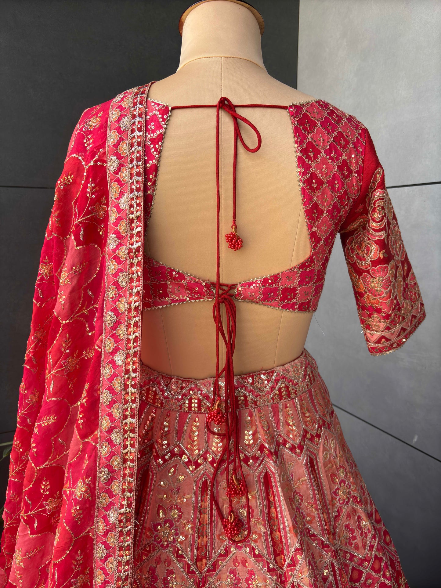 Carnival Organza Lehenga with Sequins Work