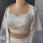 Off-White Lehenga with Sequins & Cutdana Work Multi