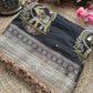 Black Gajanand Maharani Saree With Embroidery and Golden Border
