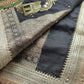 Black Gajanand Maharani Saree With Embroidery and Golden Border