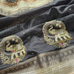 Black Gajanand Maharani Saree With Embroidery and Golden Border