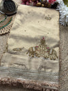 Gajraj Maharani Gold Designer Saree with Royal Elephant Embroidery