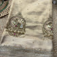 Golden Gajanand Maharani Saree With Embroidery and Golden Border