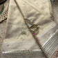 Golden Gajanand Maharani Saree With Embroidery and Golden Border