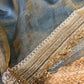 Elegant Grey Banarasi Saree with Golden Border | Wedding & Festive Wear