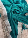 Elegant Green Banarasi Saree with Golden Zari Border | Wedding & Festive Wear