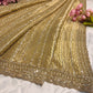 Luxury Golden Designer Saree with Heavy Sequin & Pearl Embroidery