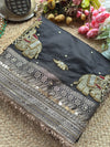 Black Gajraj Maharani Saree with Royal Embroidery Heavy Border