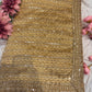 Luxury Golden Designer Saree with Heavy Sequin & Pearl Embroidery