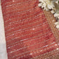 Elegant Rust Designer Saree with Heavy Sequin & Pearl Embroidery