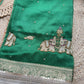 Green Gajraj Maharani Sarees With Heavy Golden Border