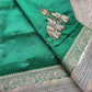 Green Gajraj Maharani Sarees With Heavy Golden Border