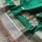 Green Gajraj Maharani Sarees With Heavy Golden Border