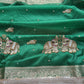 Green Gajraj Maharani Sarees With Heavy Golden Border